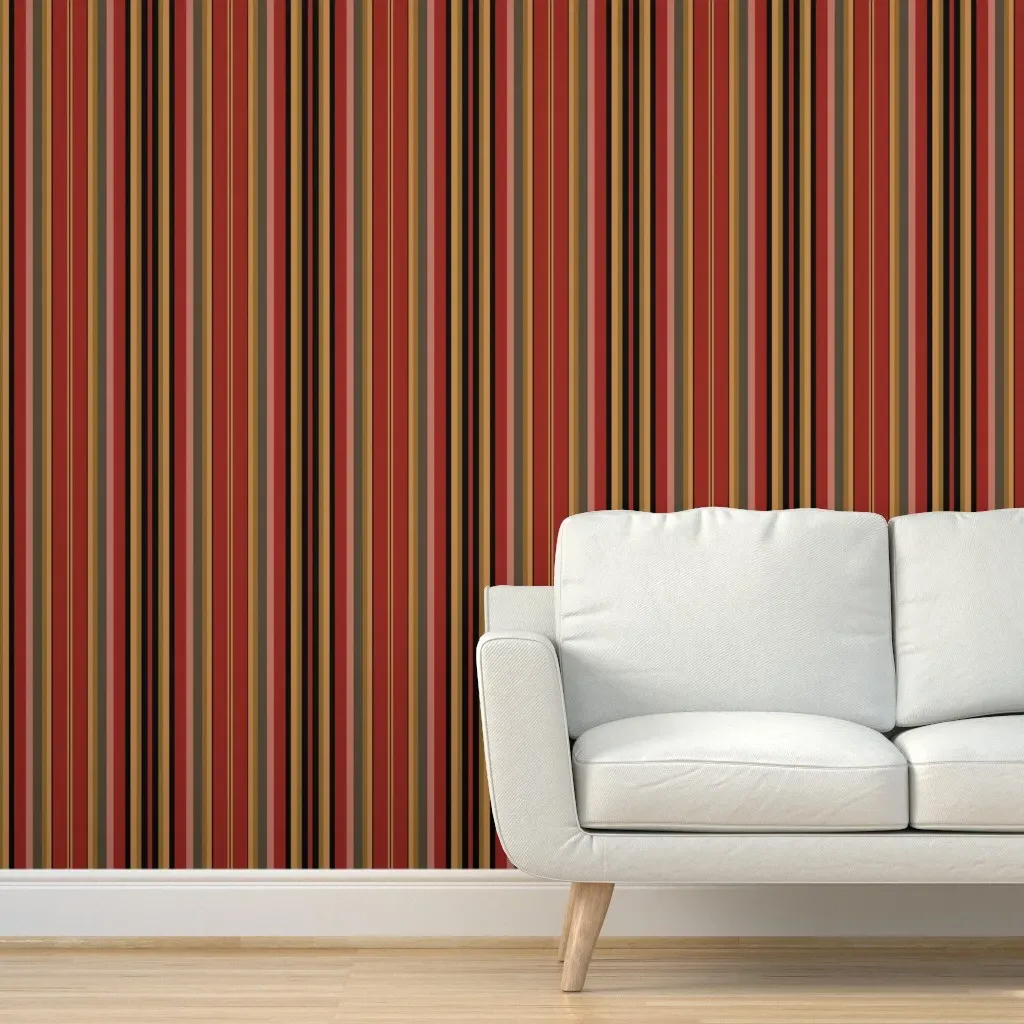 Haunted Mansion Peel and Stick Wallpaper - Burgundy Red product