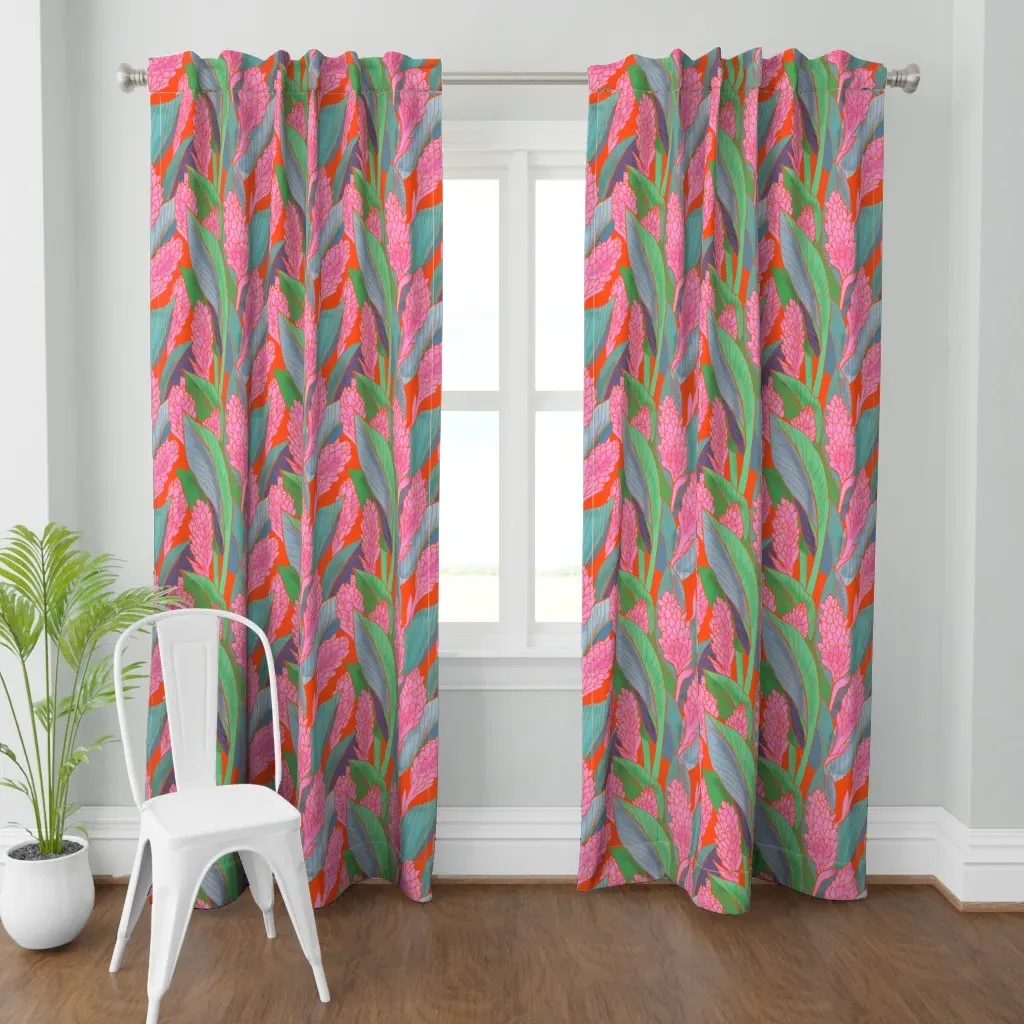 Hawaiian Ginger-Awapuhi Curtain Panel - Pink product