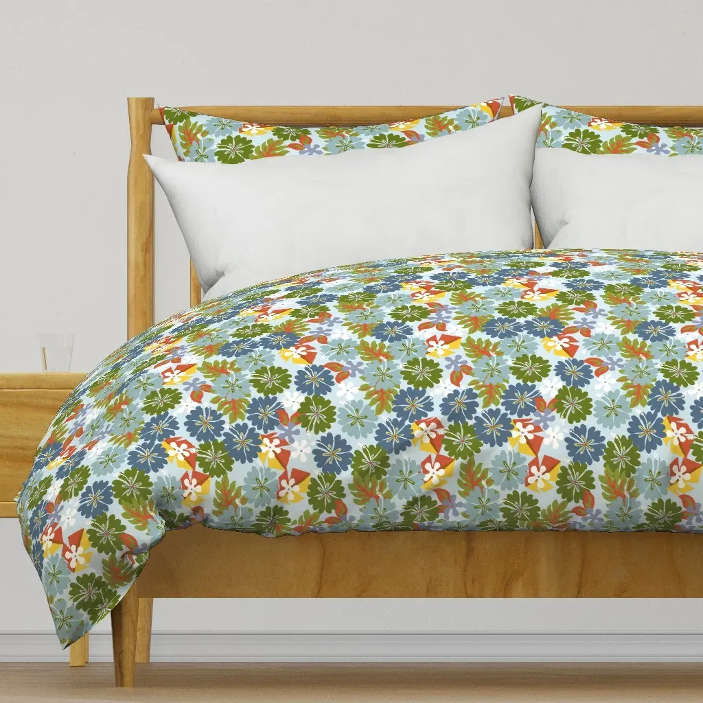 Hawaiian Tiki Lagoon Duvet Cover - Blue product