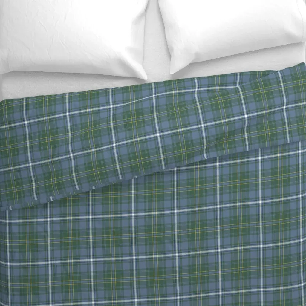 Hay Hayes Hunting Tartan Duvet Cover - Blue-Gray alternate view