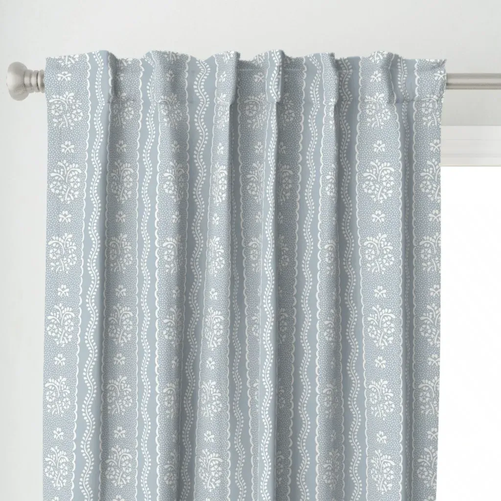 Hayley Stripe On Light Curtain Panel - White alternate view