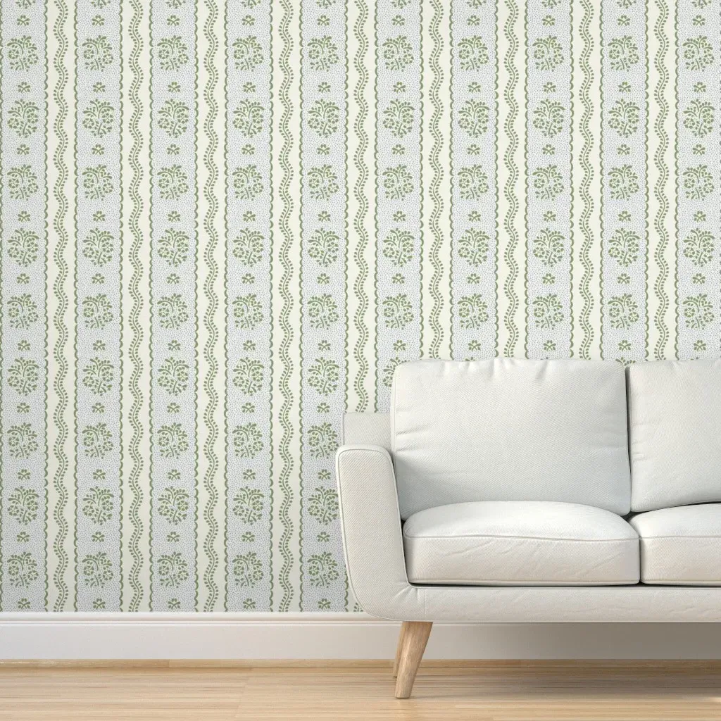 Hayley Stripe Yeabridge Peel and Stick Wallpaper - Green product