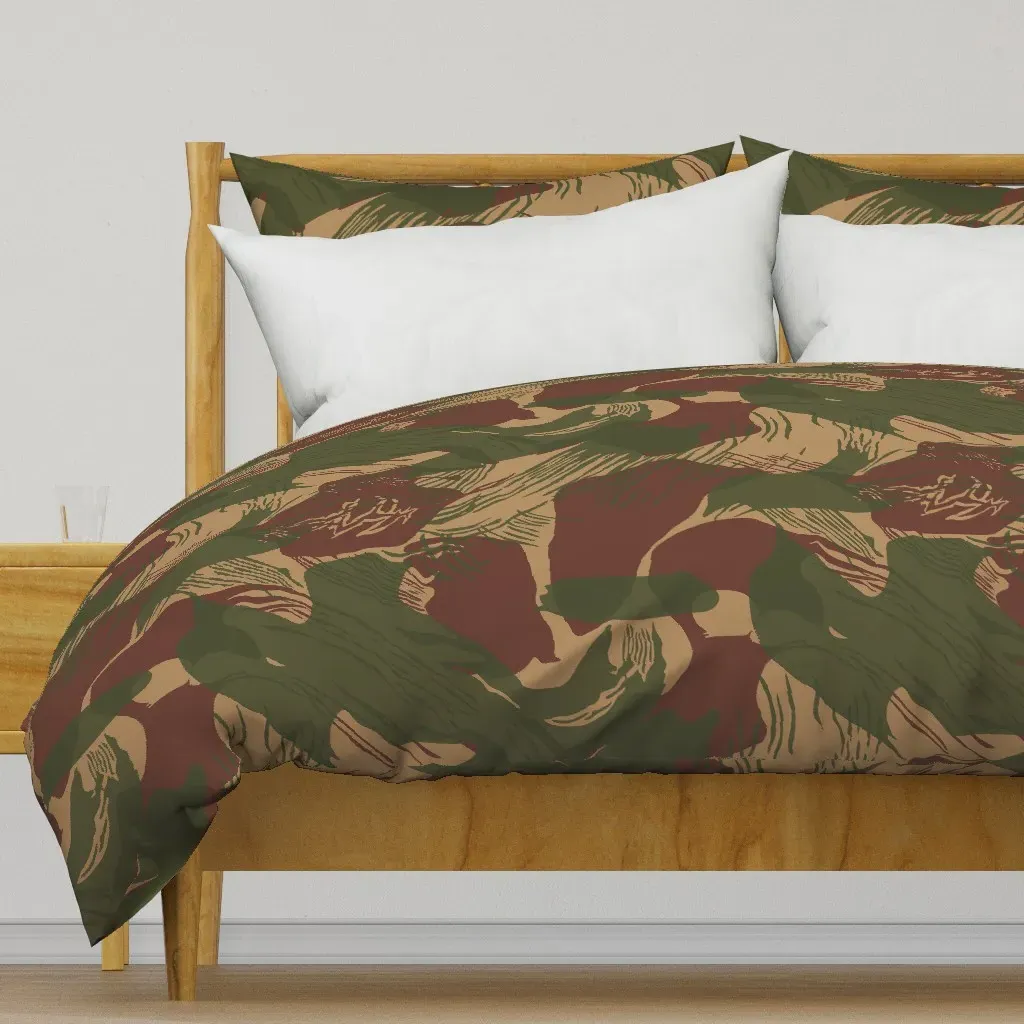 Hd Rhodesian Brushstroke Duvet Cover - Dark Green product