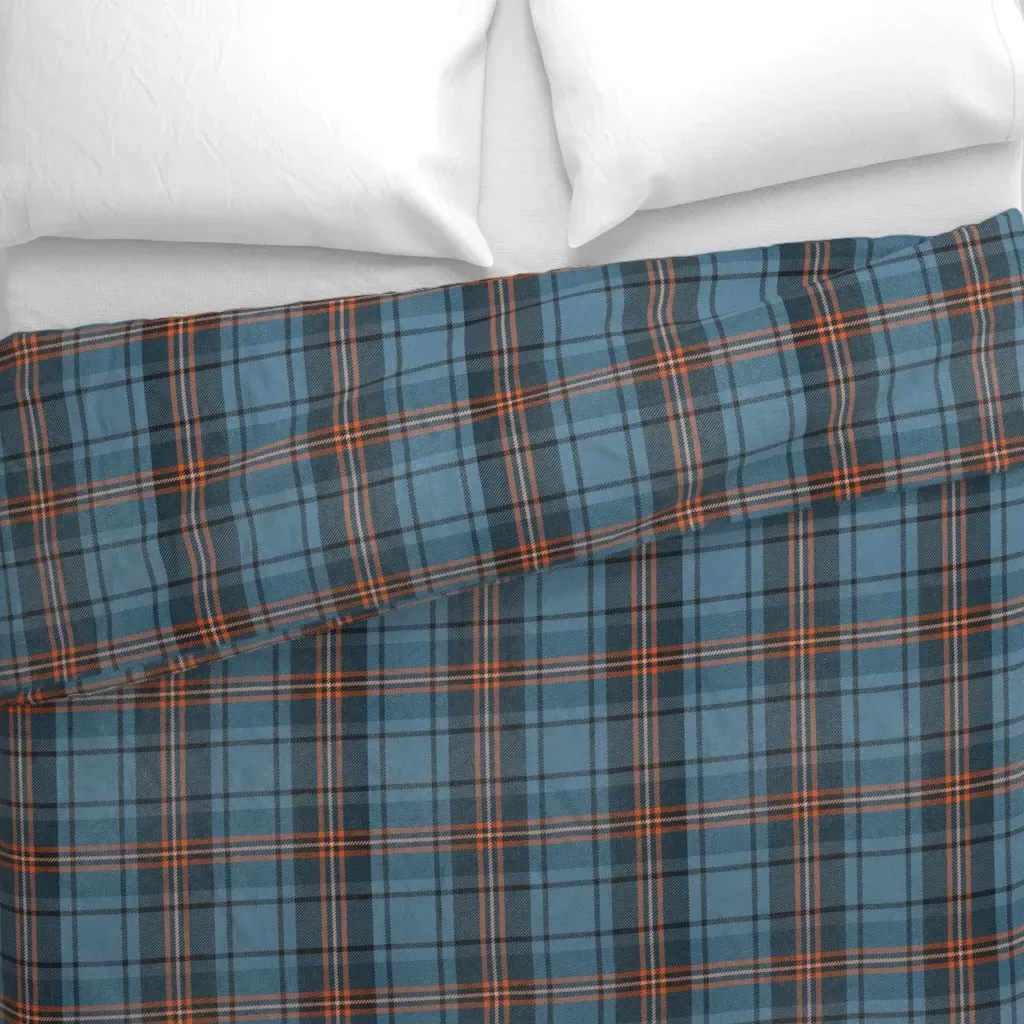 Hebridean Summer Blue Tartan Duvet Cover - Blue alternate view