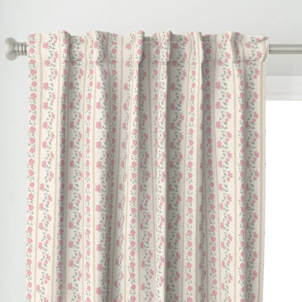 Heirloom Cottage Small Curtain Panel - Pink alternate view