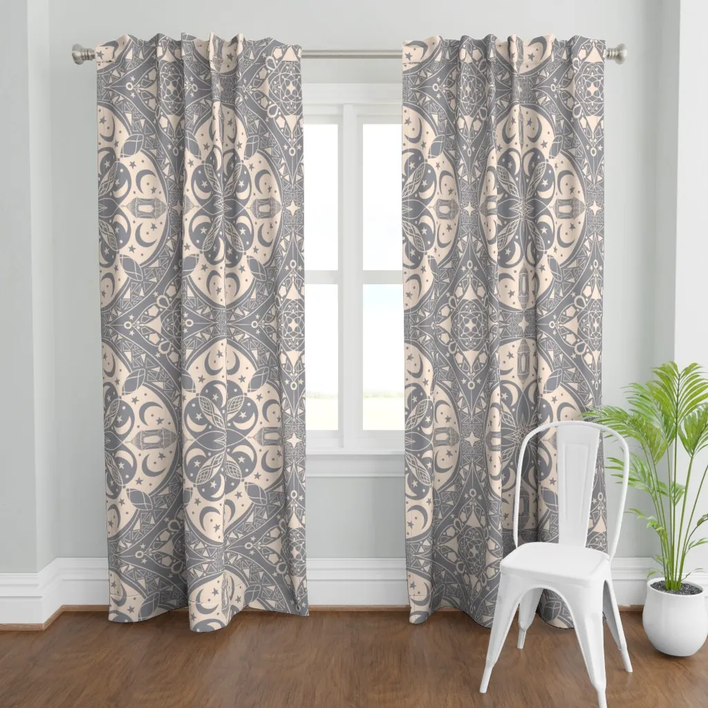 Hello Ramadan Curtain Panel - Gray product