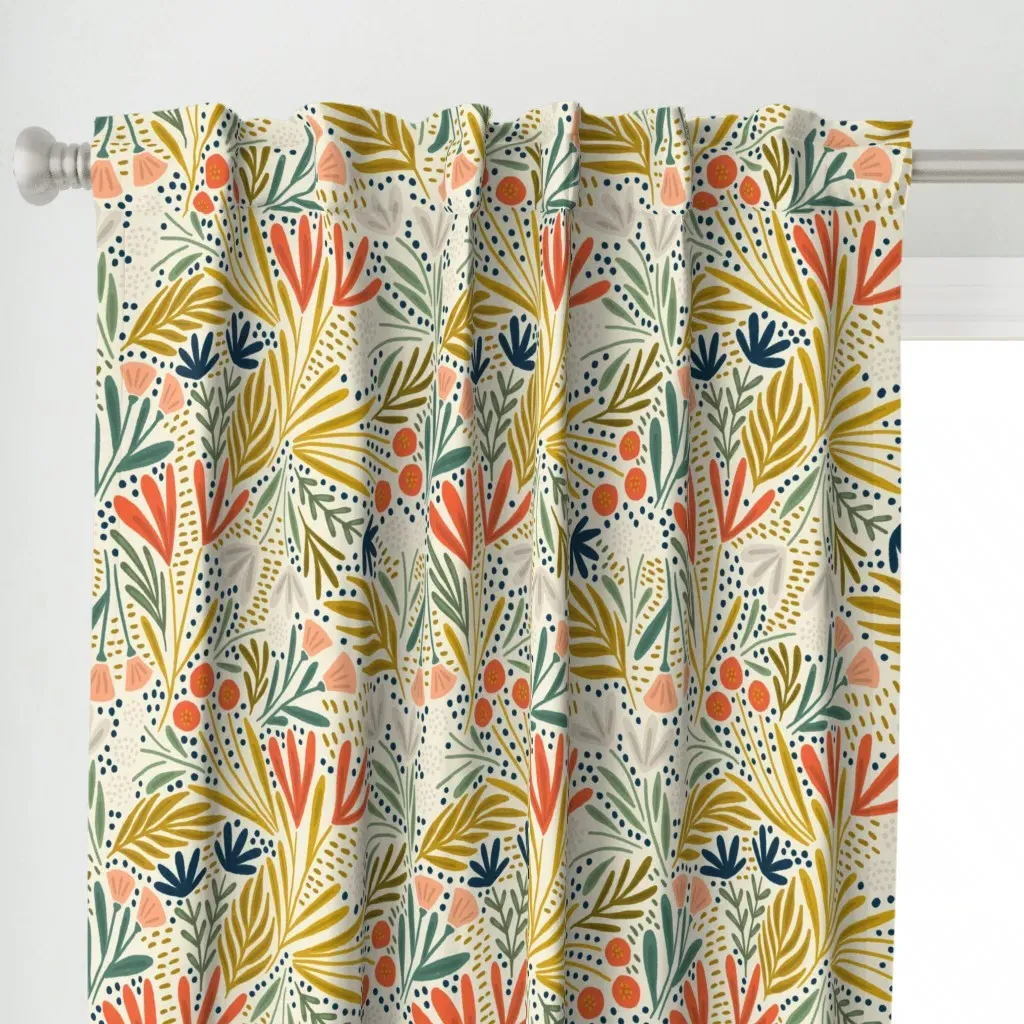 Henrietta Curtain Panel - Mustard Yellow, Linen alternate view
