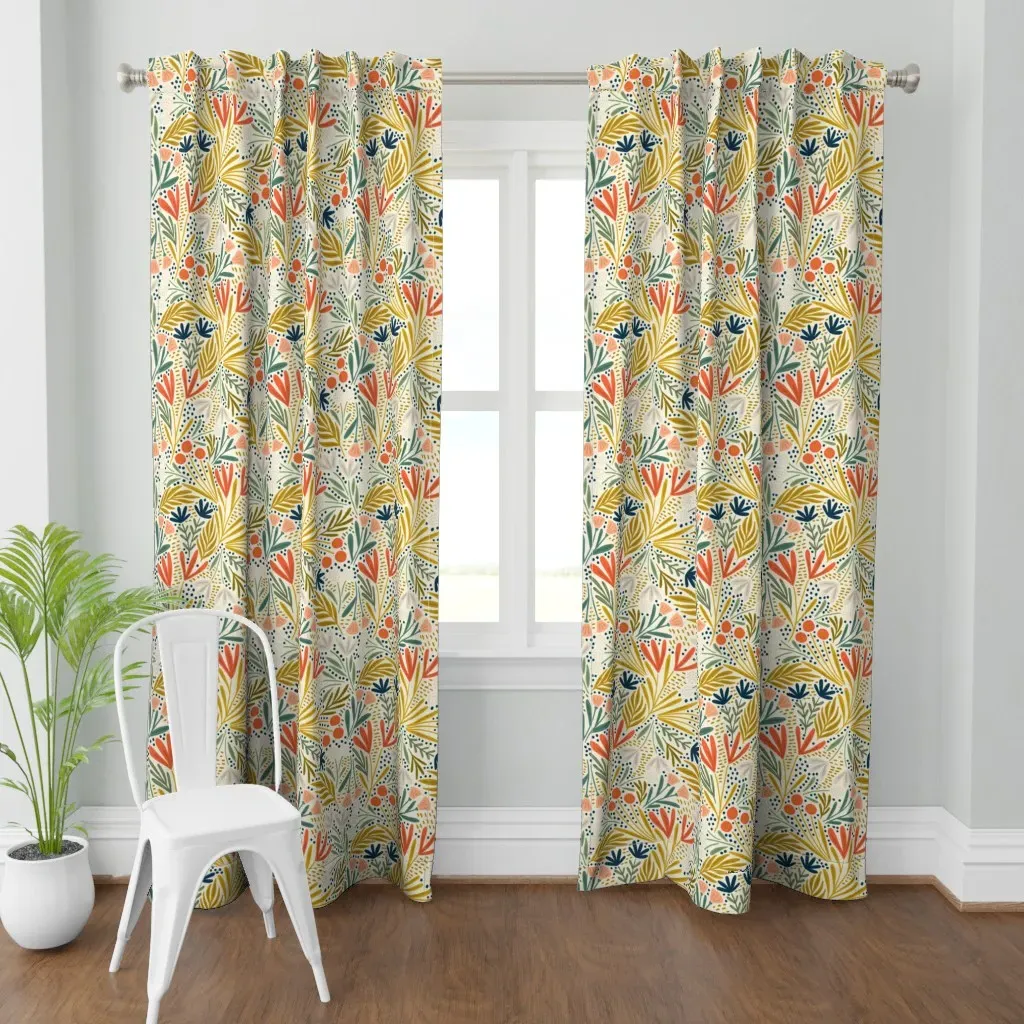 Henrietta Curtain Panel - Mustard Yellow, Linen product