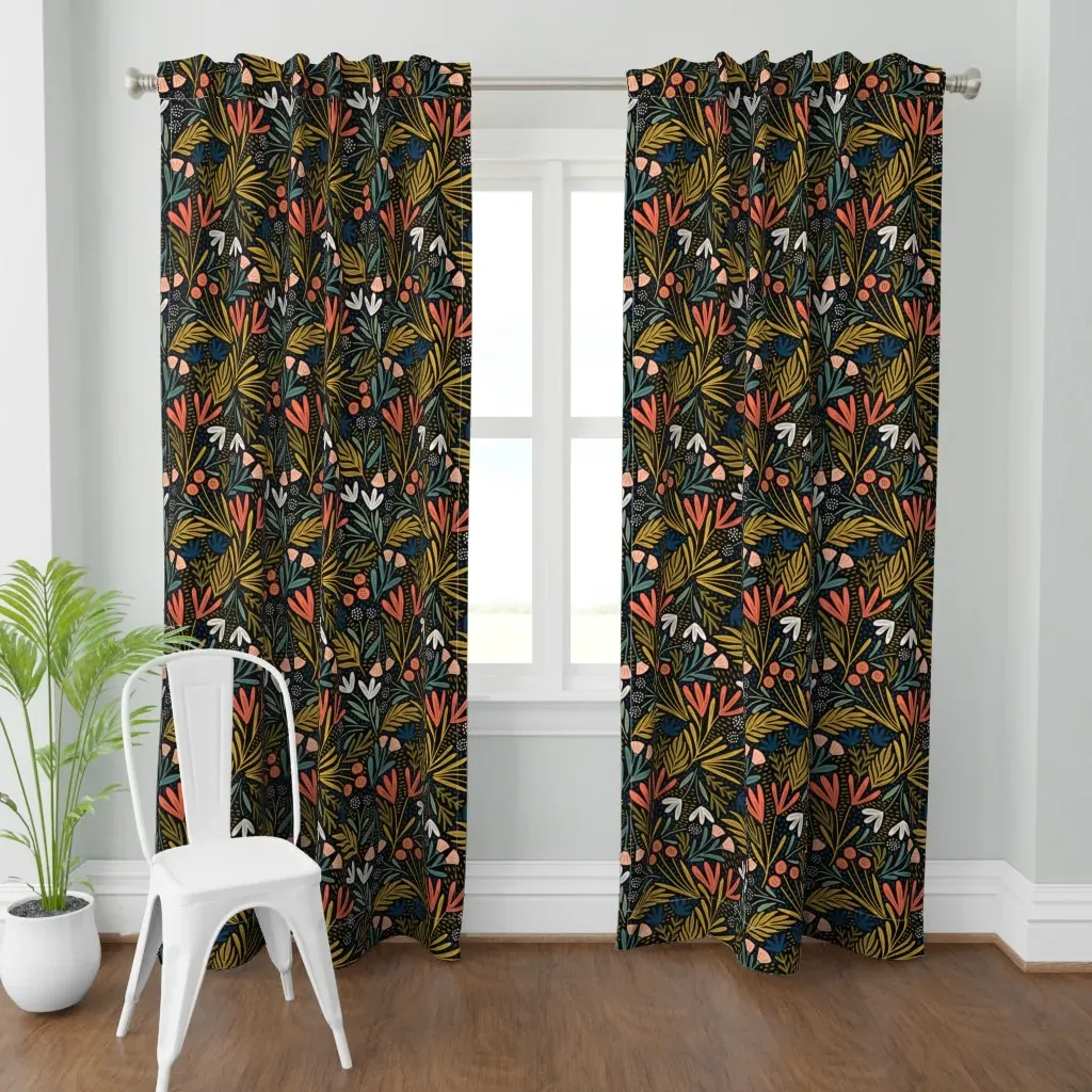 Henrietta Floral Curtain Panel - Coral product