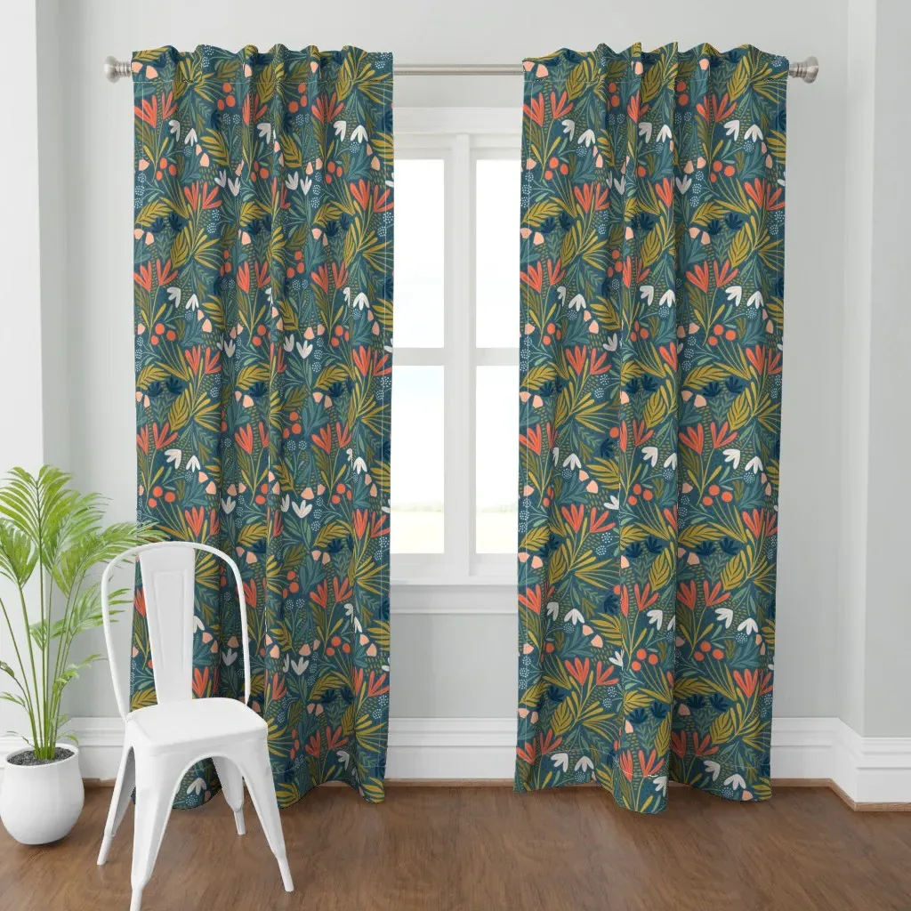 Henrietta Floral Curtain Panel - Coral product