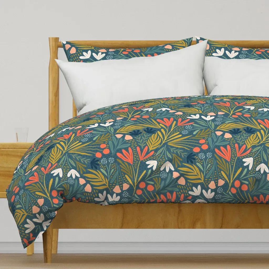 Henrietta Floral Duvet Cover - Blue product