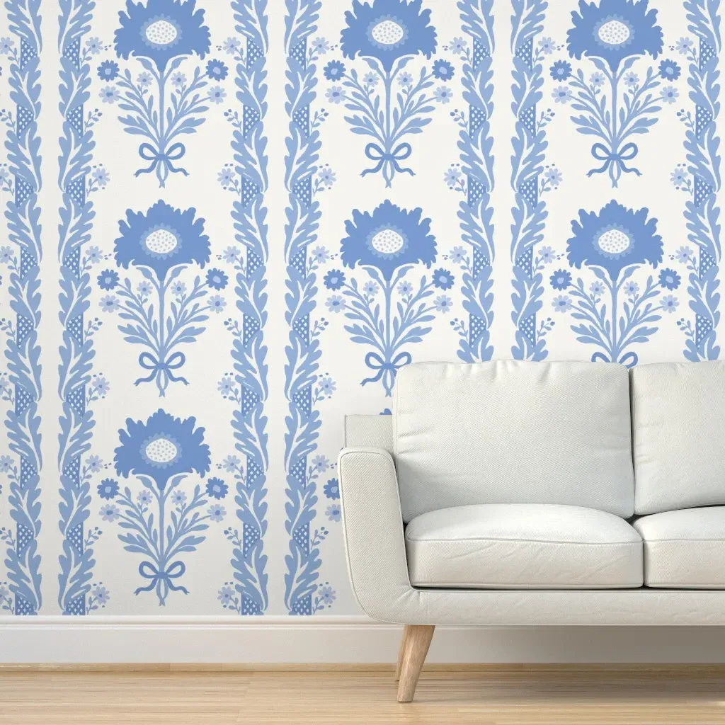 Henrietta Hydrangea Peel and Stick Wallpaper - Blue product