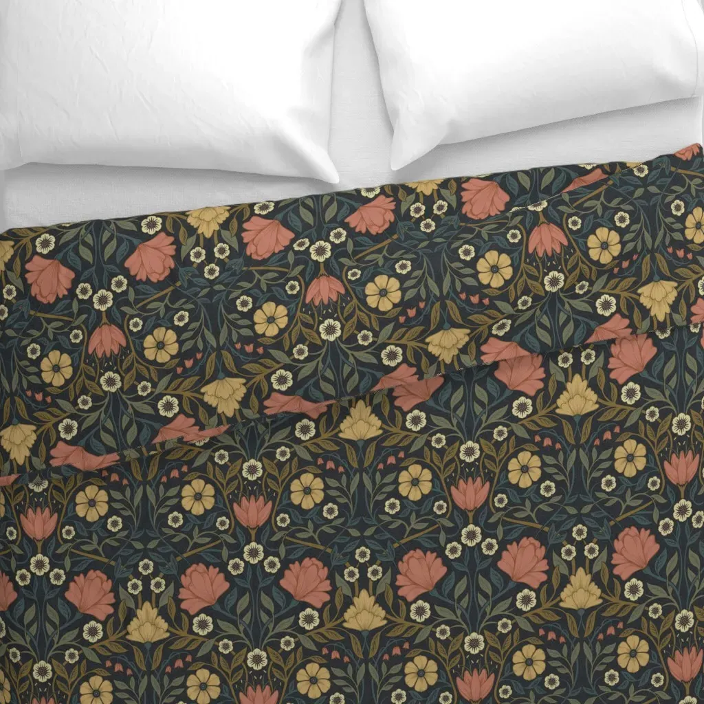Heritage Bloom Duvet Cover - Gold alternate view