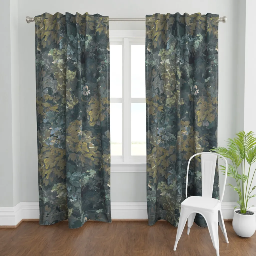 Heritage Charm Curtain Panel - Dark Teal product
