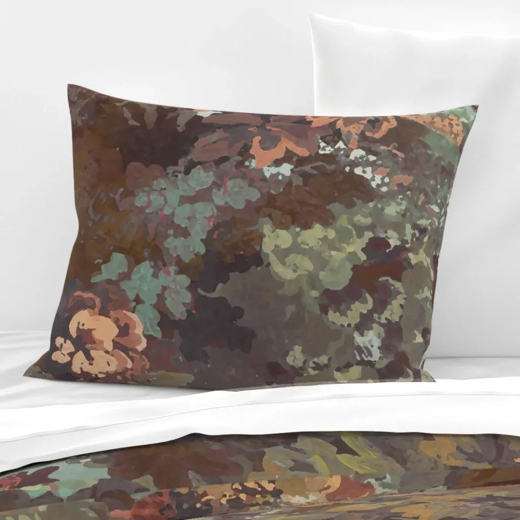 Heritage Charm Twilight Garden Standard Knife Edge Cushion - Dark Brown, Cotton Sateen product