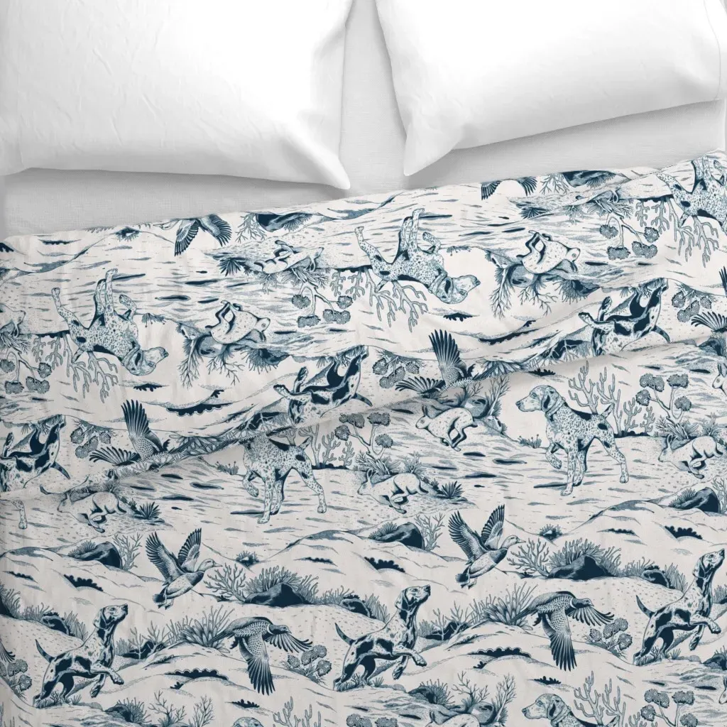 Heritage Hunt Duvet Cover - Blue alternate view