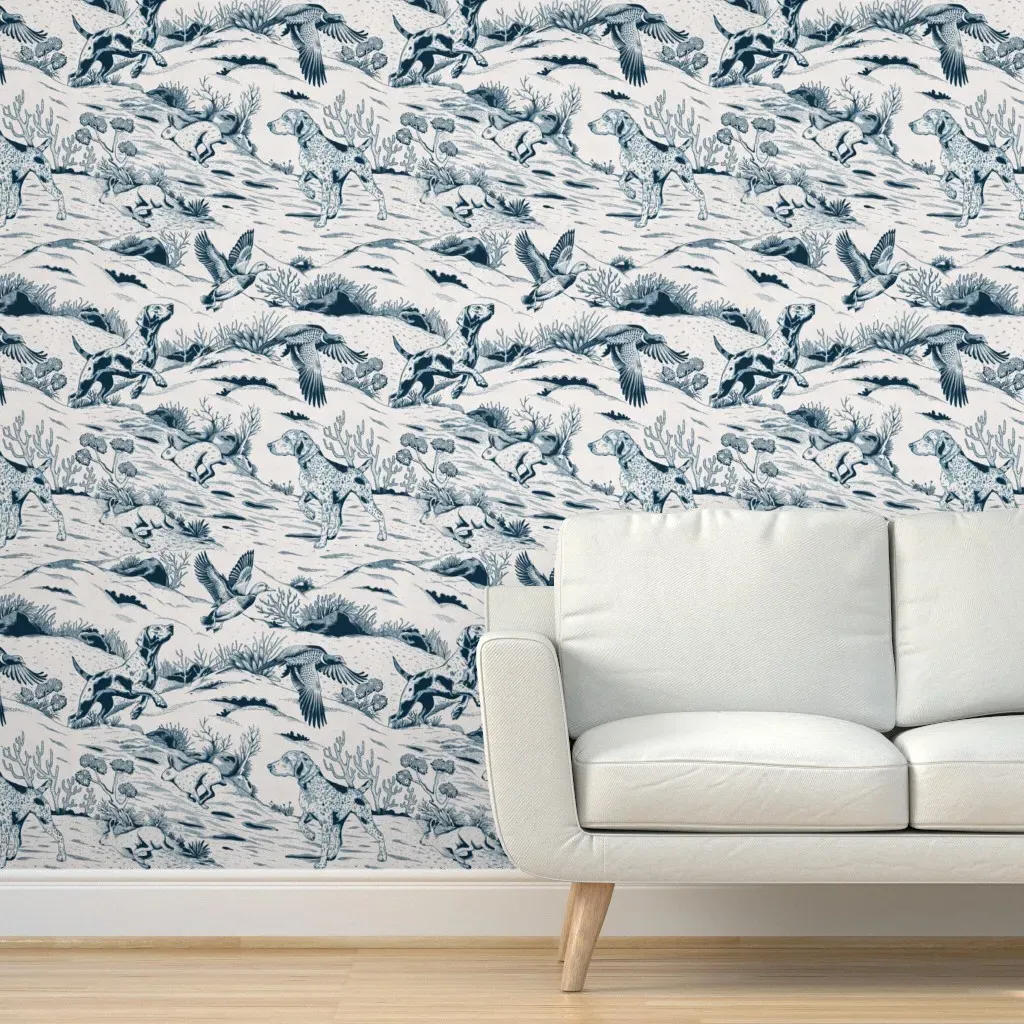 Heritage Hunt Peel and Stick Wallpaper - Blue product