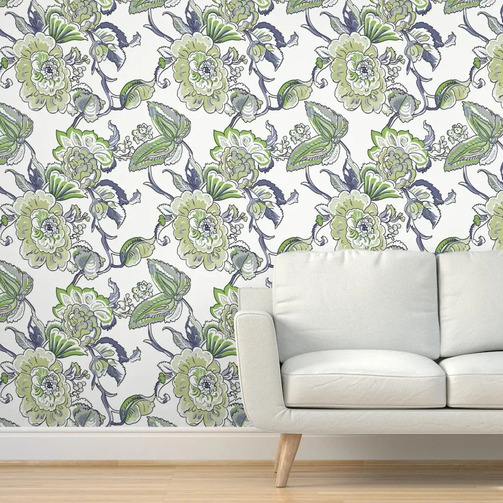 Heritage Jacobean Peel and Stick Wallpaper - Dark Gray, White product