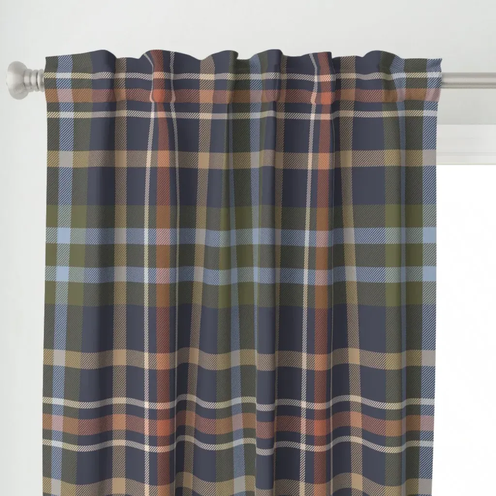 Heritage (L) Curtain Panel - Dark Blue alternate view