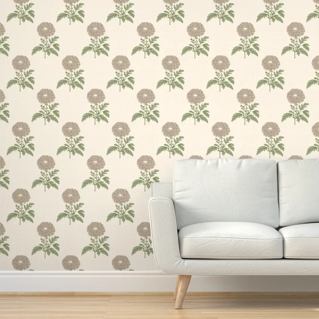 Heritage Marigold Peel and Stick Wallpaper Woven Texture - Taupe product