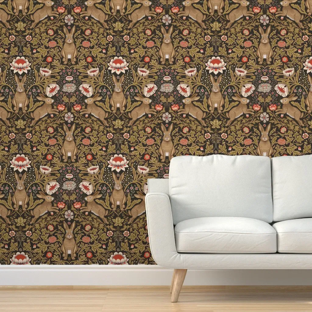Heritage Meadow Peel and Stick Wallpaper Removable - Brown product