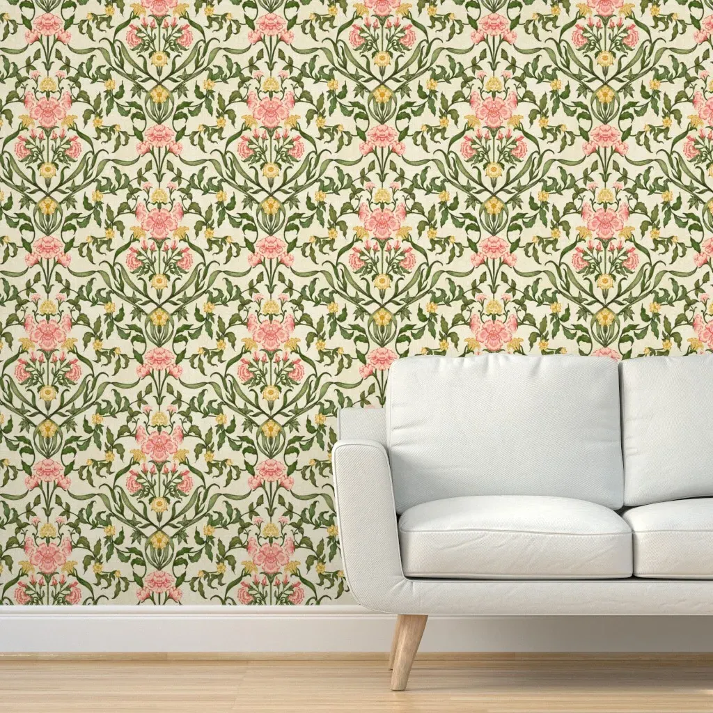 Heritage Spring Garden Peel and Stick Wallpaper - Pink product