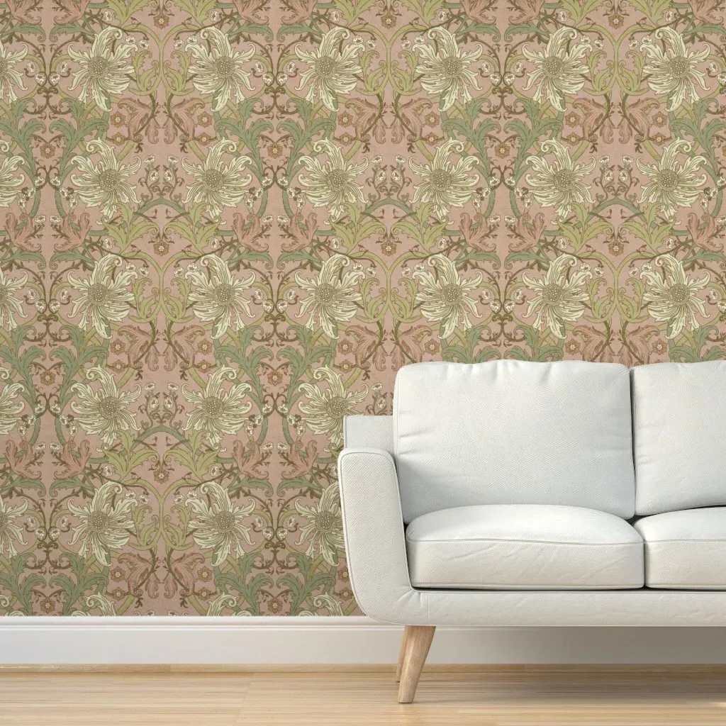 Heritage Sunflower Meadow Peel and Stick Wallpaper - Light Green product
