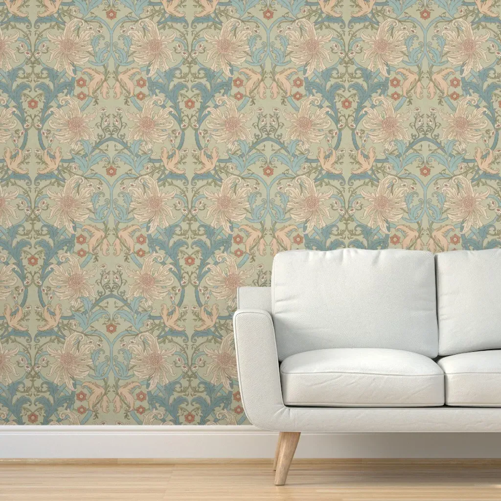 Heritage Sunflower Meadow Peel and Stick Wallpaper - Peach product