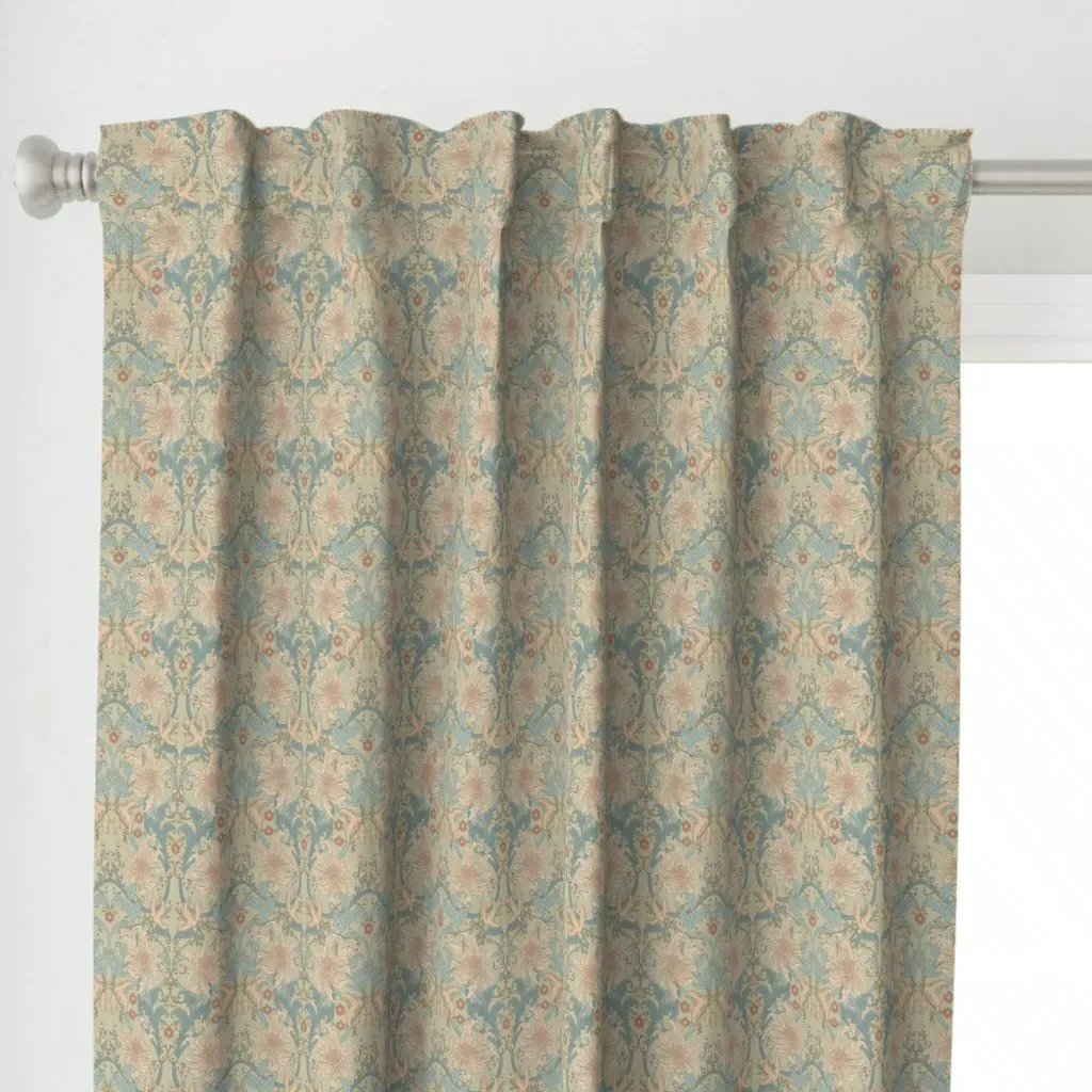 Heritage Sunflower Small Curtain Panel - Peach alternate view