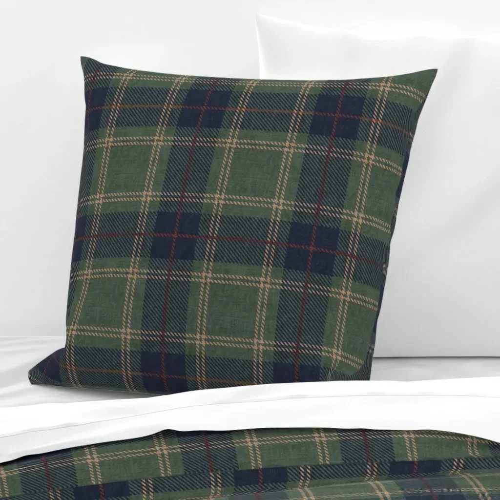 Heritage Tartan Plaid Euro Pillow Sham - Green product