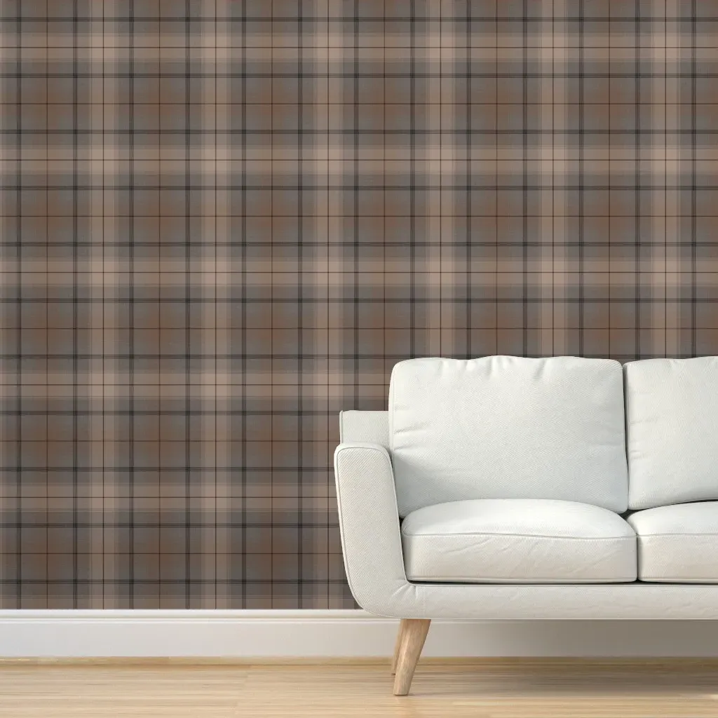 Heritage Tartan Twill Peel and Stick Wallpaper - Taupe product