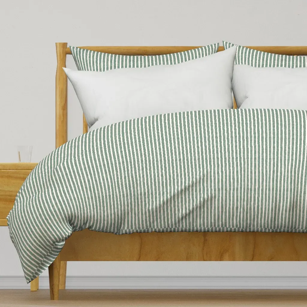 Heritage Wide Duvet Cover - Sage Green product
