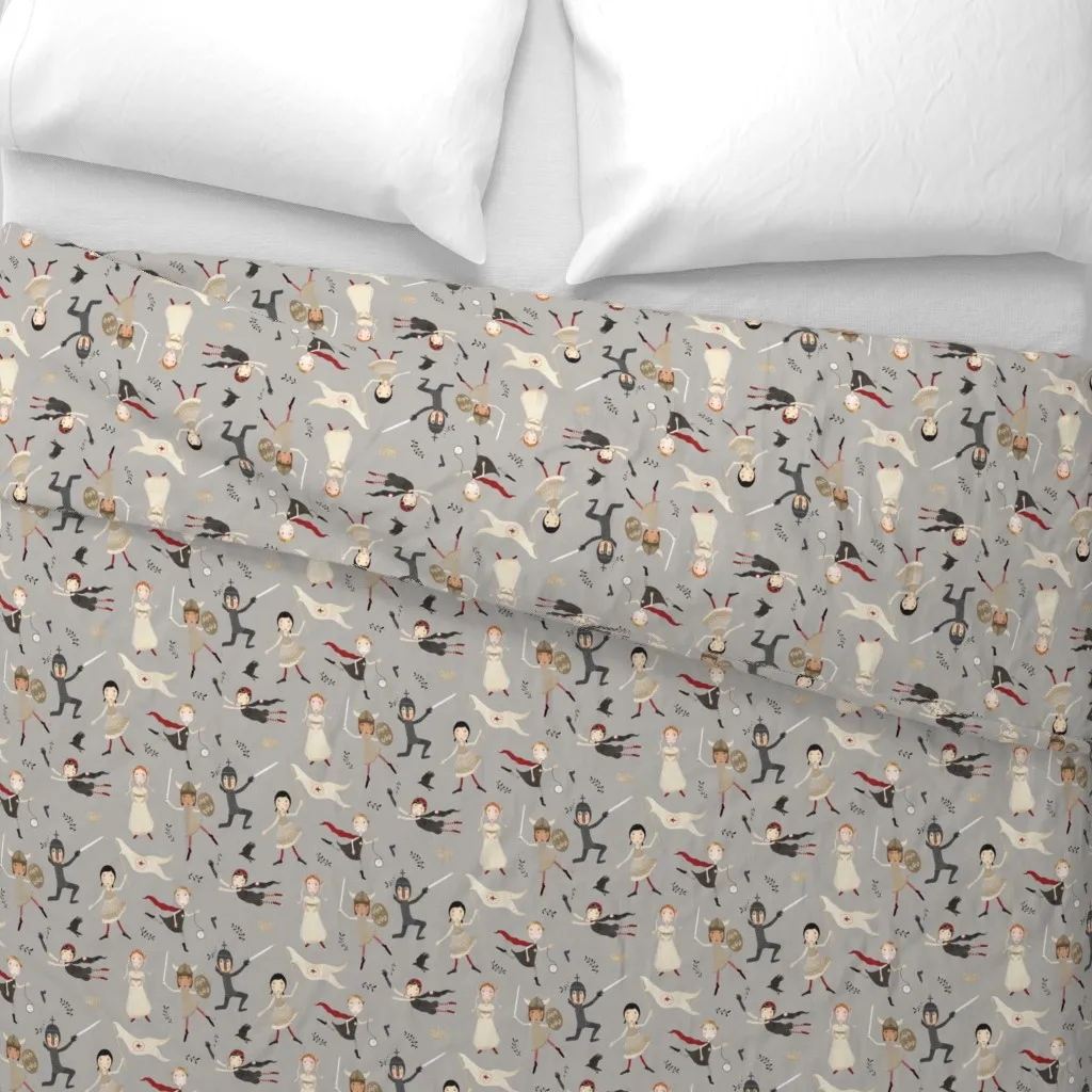 Heroines Of History Duvet Cover - Grey alternate view