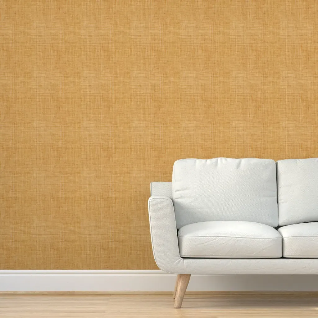 Hessian Texture Peel and Stick Wallpaper - Mustard product