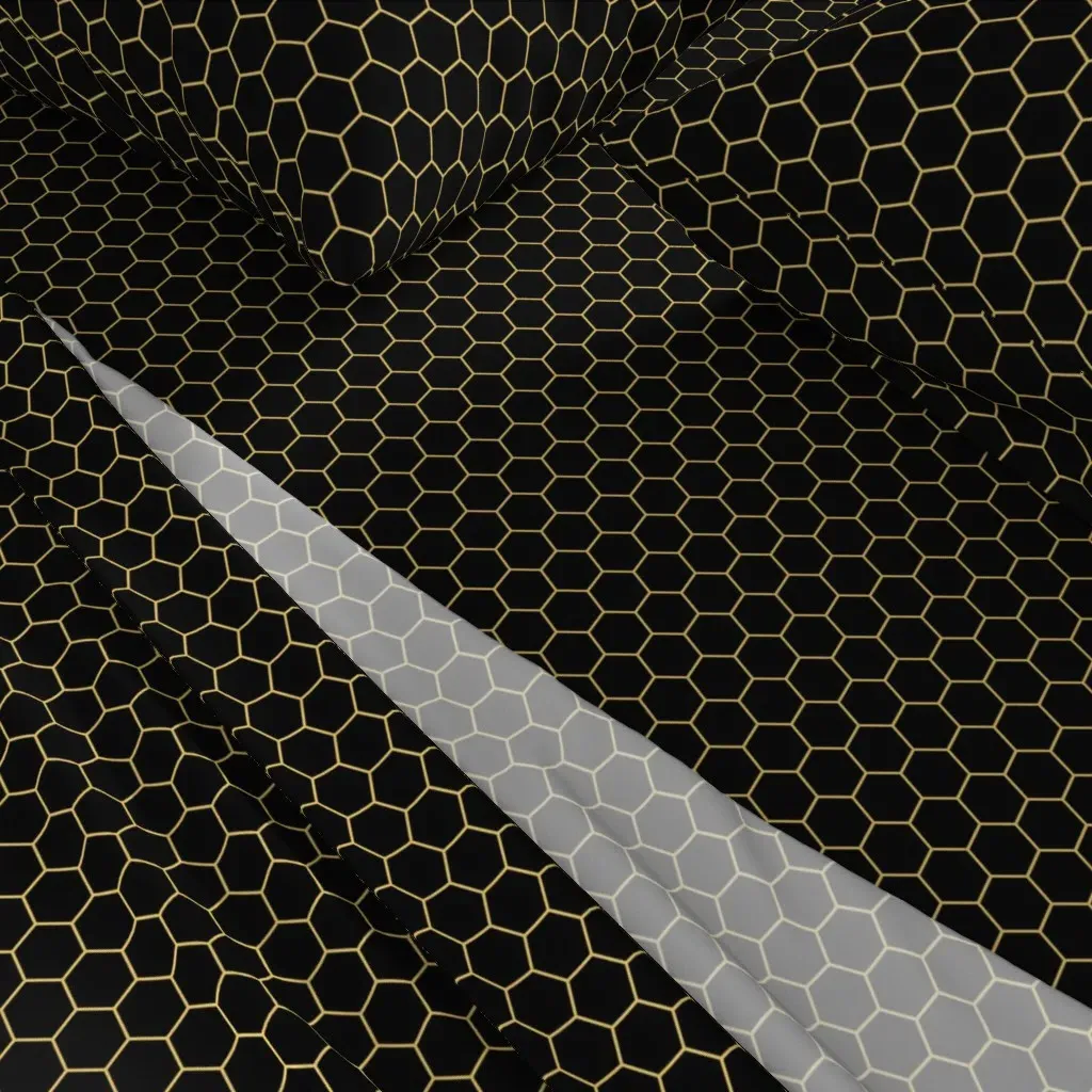 Hexagon Honeycomb Beehive King Sheet Set - Tan alternate view