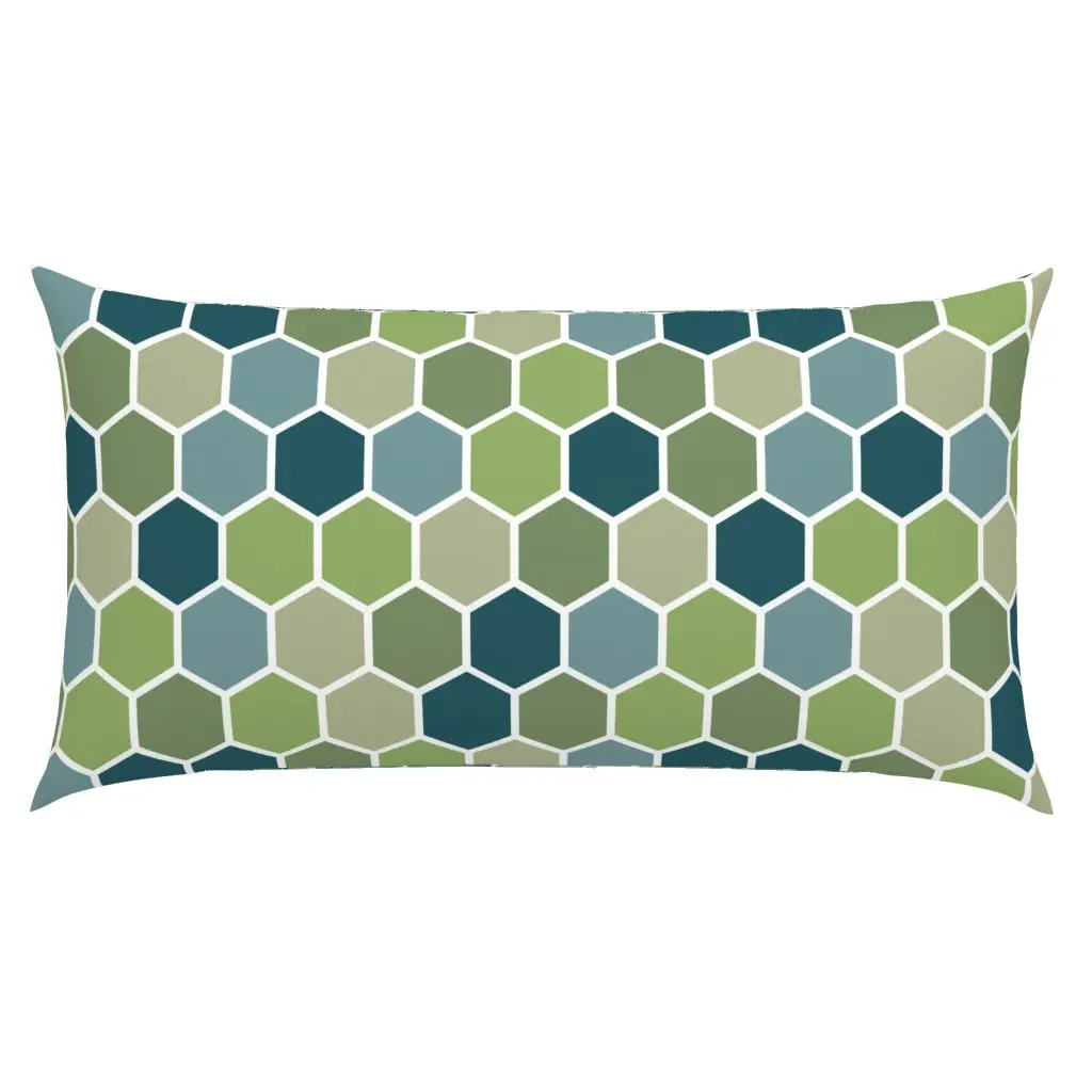 Hexagons King Size Pillow Sham - Teal product