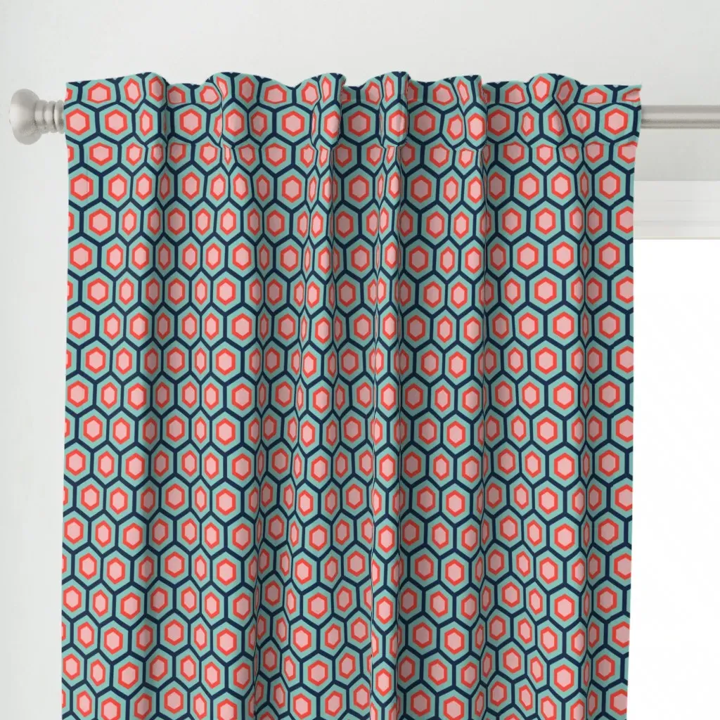Hexcellent Presto Mini Curtain Panel - Teal alternate view
