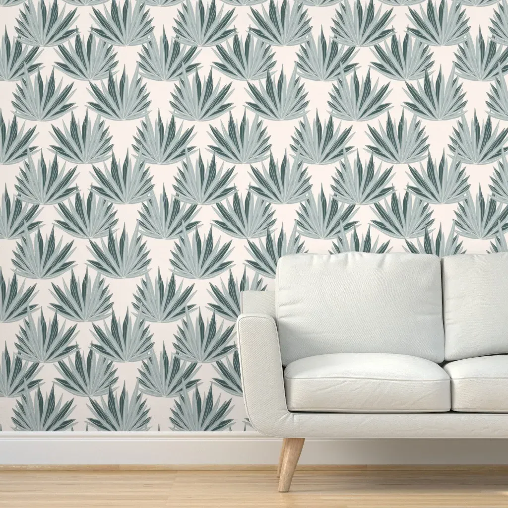Hey Yall Boots Creamer Peel and Stick Wallpaper - Teal product