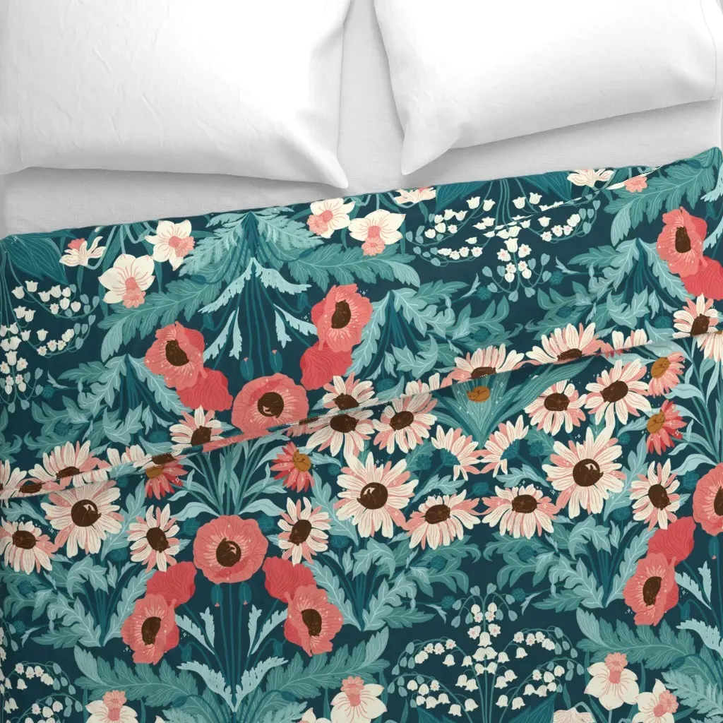 Hidden Sleeping Kittens Duvet Cover - Pink alternate view