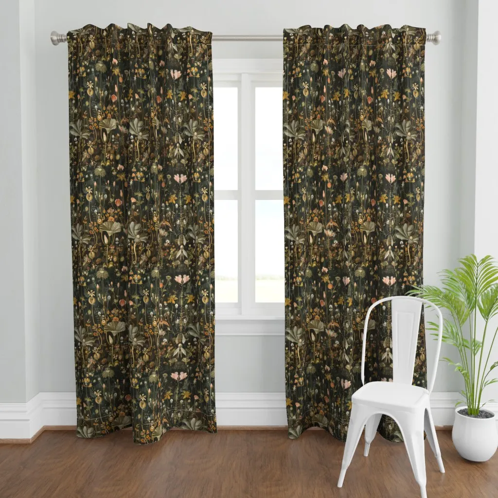 Hieronymus Bosch Curtain Panel - Dark Green product