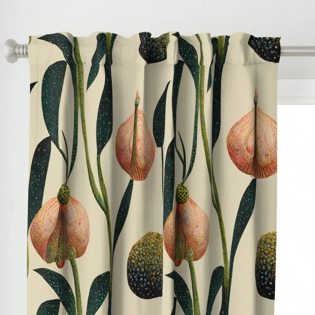 Hieronymus Peaches Curtain Panel - Pink alternate view