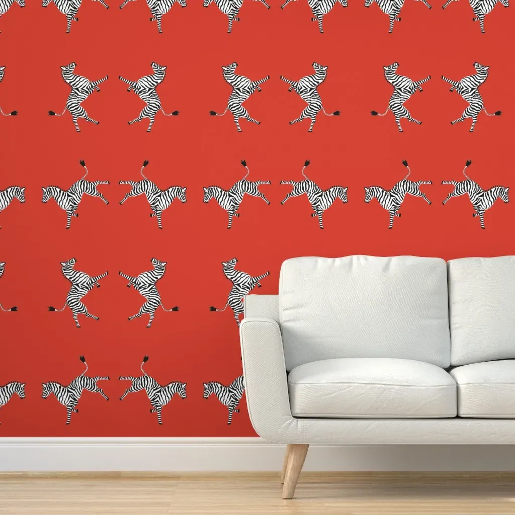 High5 Zebra Peel and Stick Wallpaper - Red product