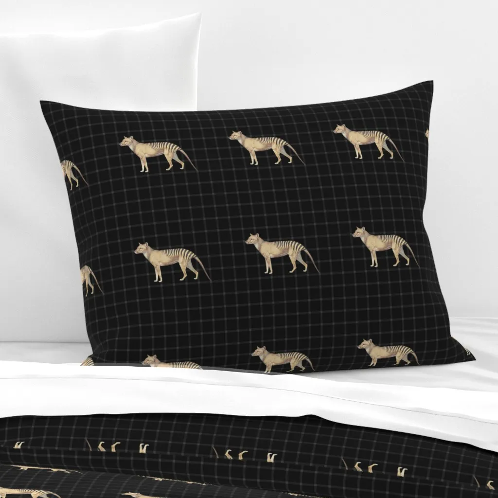 Highland Thylacine Tartan Heritage Standard Knife Edge Cushion - Beige, Cotton product