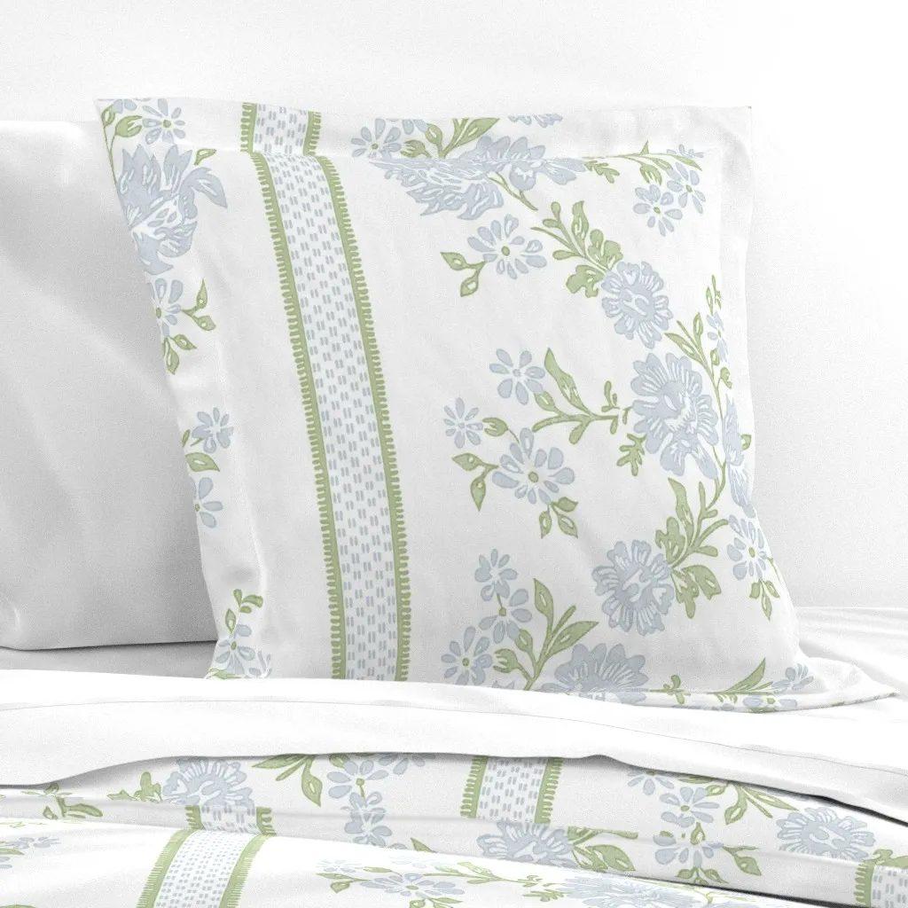 Historic Garland Press Euro Pillow Sham - Blue product