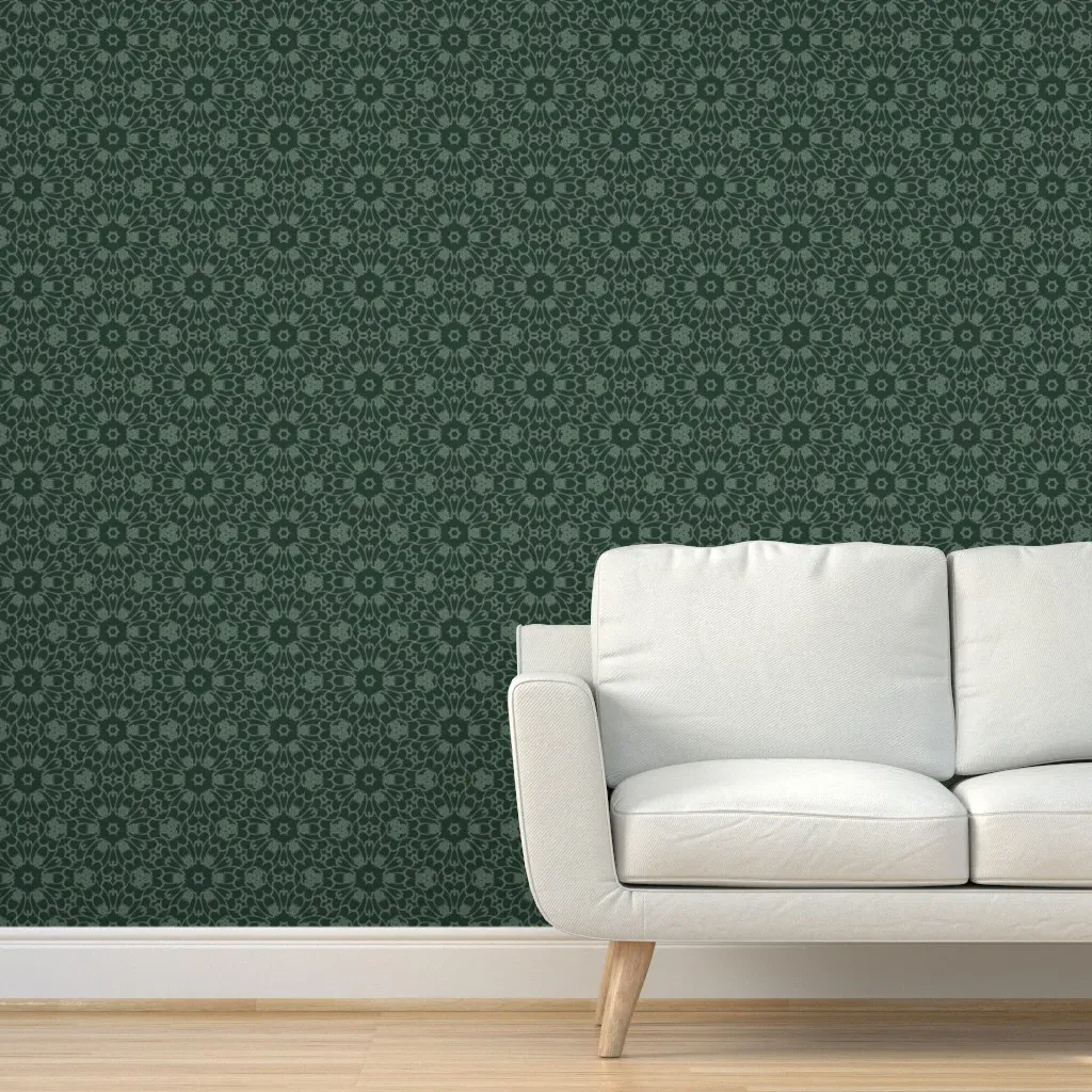 Holiday Lace Peel and Stick Wallpaper - Teal product