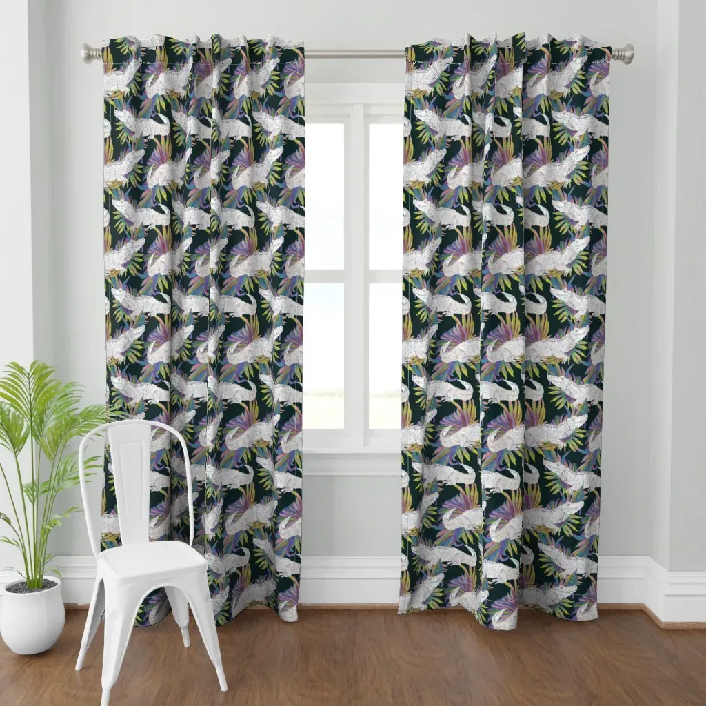 Holographic Jurassic Curtain Panel - White product