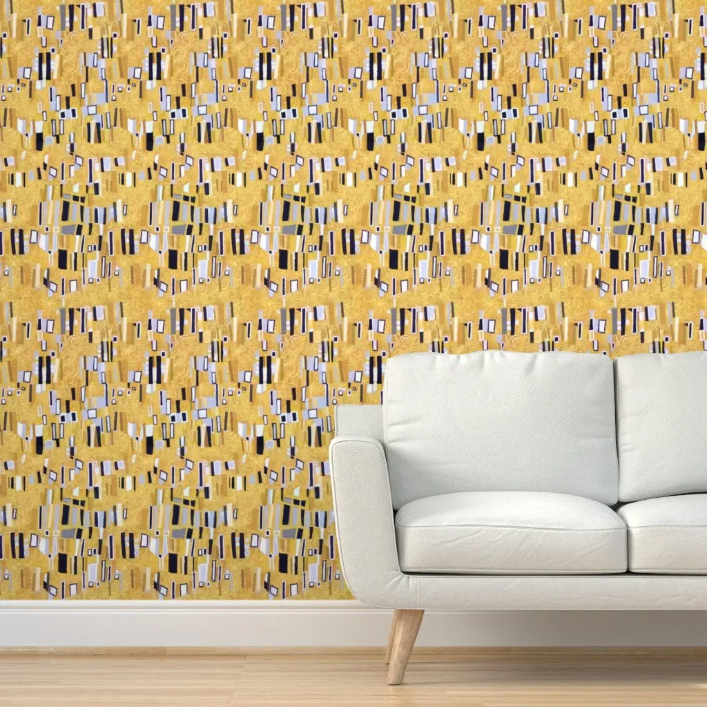 Homage Peel and Stick Wallpaper - Gold, Black & White product