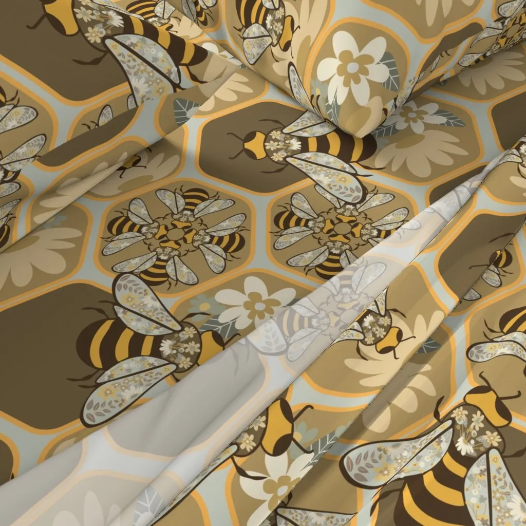 Honey Bee Boho Twin XL Sheet Set - Mustard Yellow alternate view