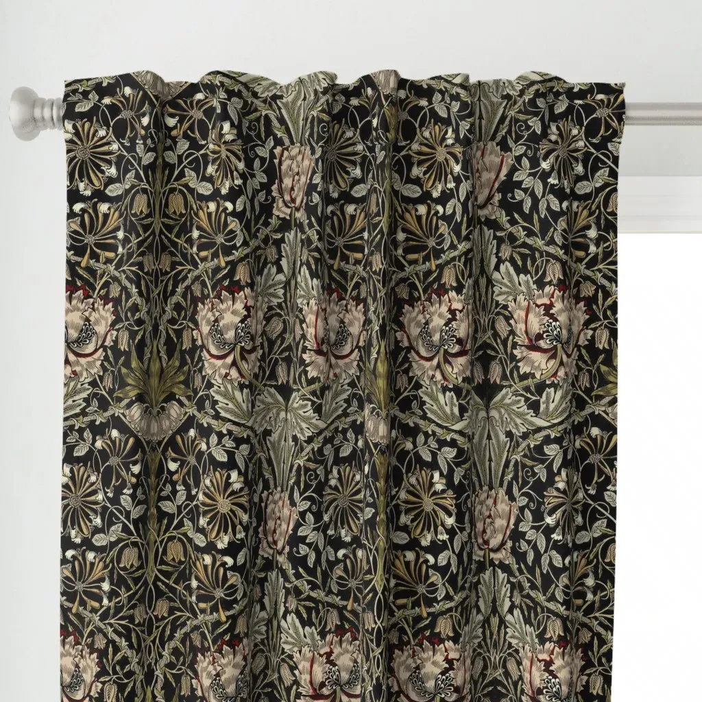 Honeysuckle And Tulip Curtain Panel - Off-White alternate view
