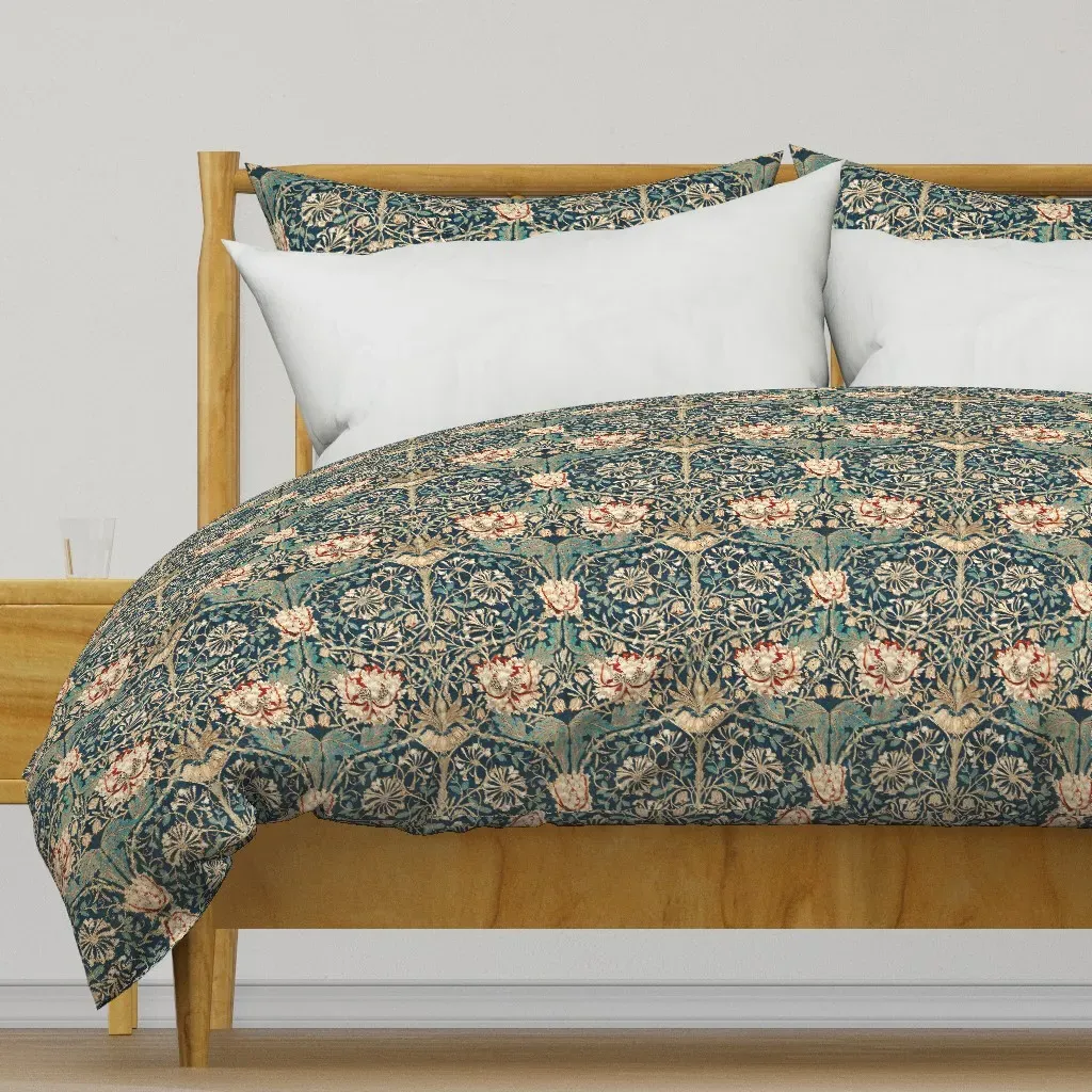 Honeysuckle Duvet Cover - Teal product